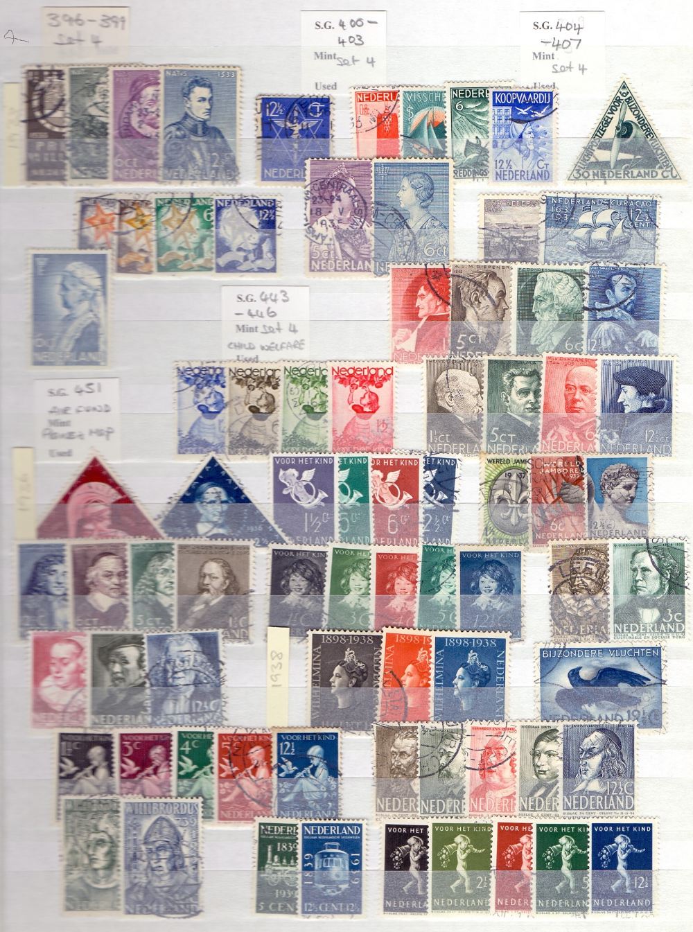 NETHERLANDS STAMPS : Stockbook with mint & used. Many 100s of stamps with sets & better values. - Image 2 of 3