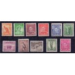 AUSTRALIA STAMPS : 1937 mounted mint set to 1/- 4d SG 164-75 Cat £150