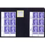 Great Britain Stamps : Two £1 Cylinder Blocks of 6 Enschede and Harrison (2)