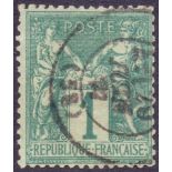 FRANCE STAMPS : 1876 1 fr fine used SG 212 Cat £120