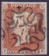 1841 !d Red (SA) plate 30 superb used,