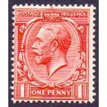 Great Britain Stamps : GV 1912 1d Deep Brick Red SG N16(6),