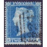 1854 2d Blue plate 4 (KA) SC perf 16 fine used