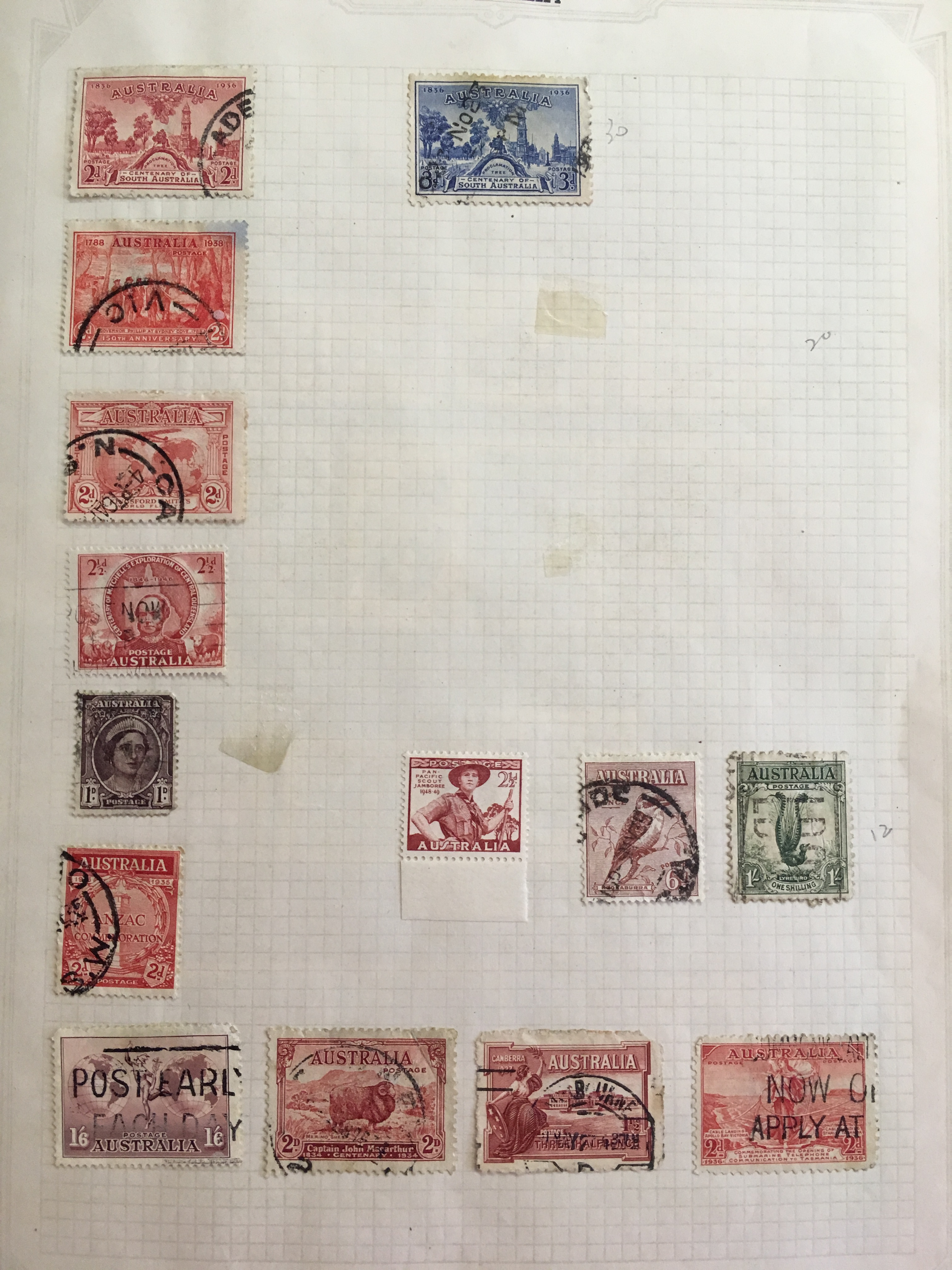 Mixed World stamps in Avon album, Australia Roos to 2/- used, early Egypt, - Image 3 of 8