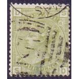 Great Britain Stamps : QV 4d Sage Green plate 15 used in ST George.