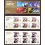 2012 Olympics and Paralympics gold medal minisheets.