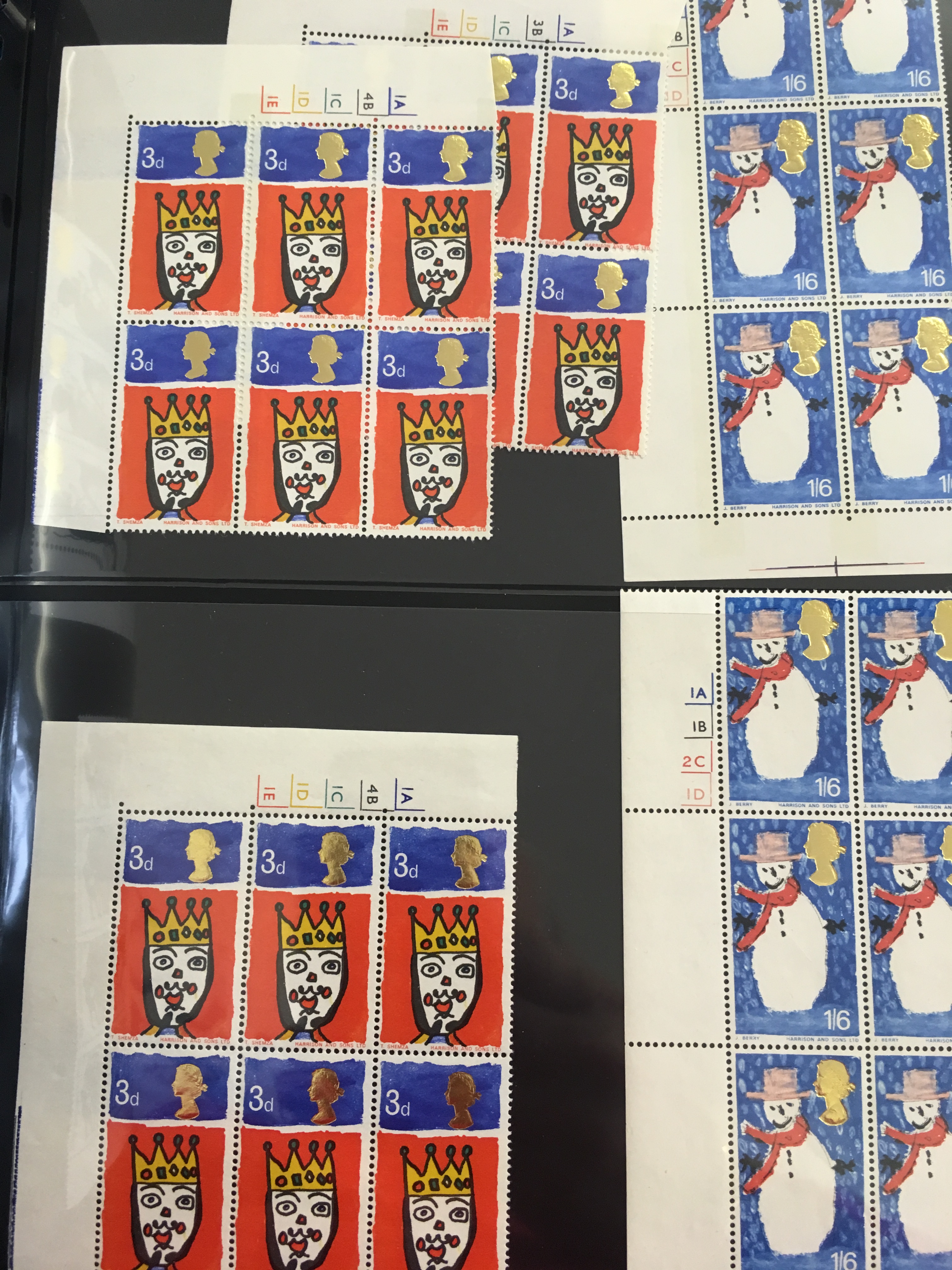 Great Britain Stamps . Collection 1958 to 1970 un-mounted mint commems in corner blocks of 6 or 8. - Image 2 of 5