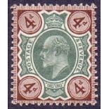 Great Britain Stamps : Edward VII 1902 4d Green and Chocolate Brown SG 236,