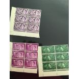 Great Britain Stamps . Collection 1958 to 1970 un-mounted mint commems in corner blocks of 6 or 8.