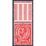 Great Britain Stamps : GV 1912 1d Aniline Scarlet SG 343 unmounted mint