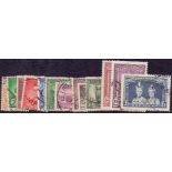 Australia Stamps : 1937 used set to £1 SG 164-178