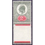 Great Britain Stamps : Edward VII 1911 2d Grey Green and Bright Carmine,