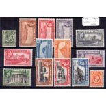 GIBRALTAR STAMPS : 1938 mounted mint set to £1 SG 121-131 Cat £180