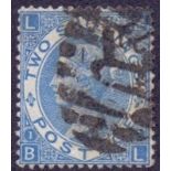 1867 2/- Dull Blue Plate 1 fine used ,