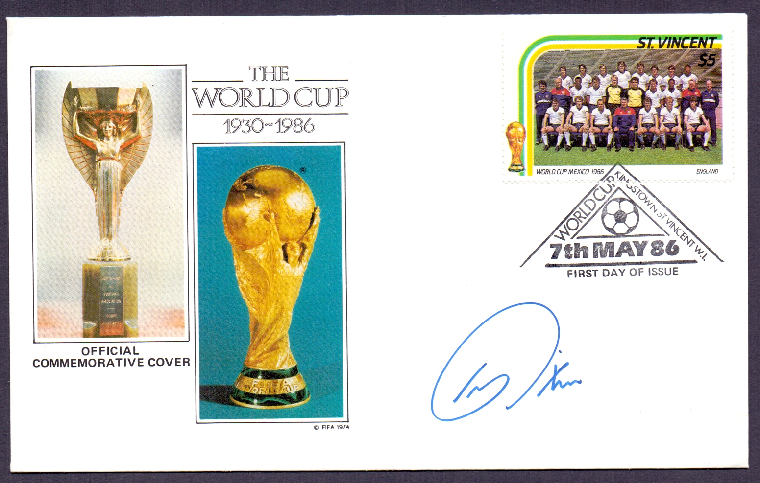 AUTOGRAPHS : 1986 World Cup cover signed