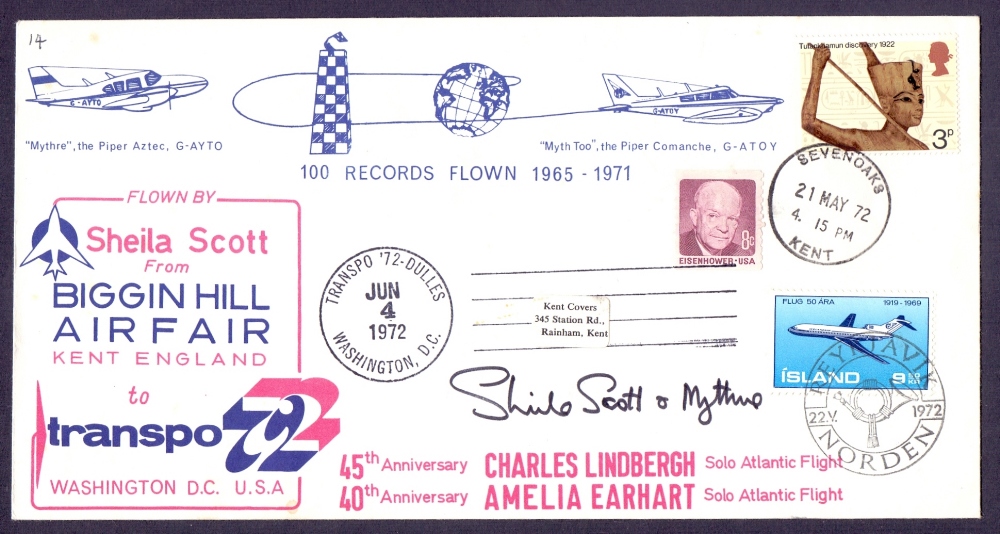 STAMPS : AIRMAIL POSTAL HISTORY : 1972 i