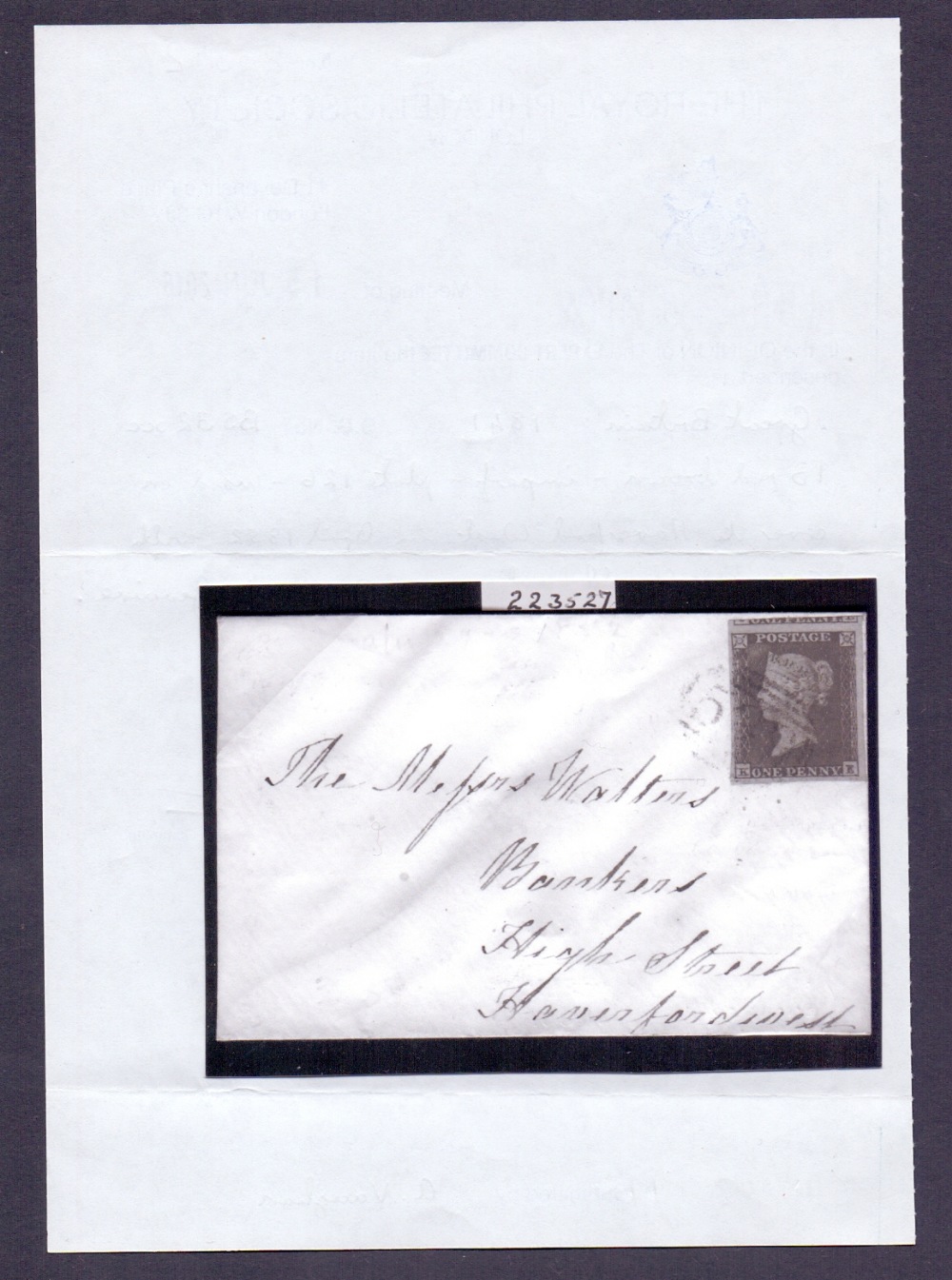 GREAT BRITAIN POSTAL HISTORY : 1852 smal - Image 4 of 4