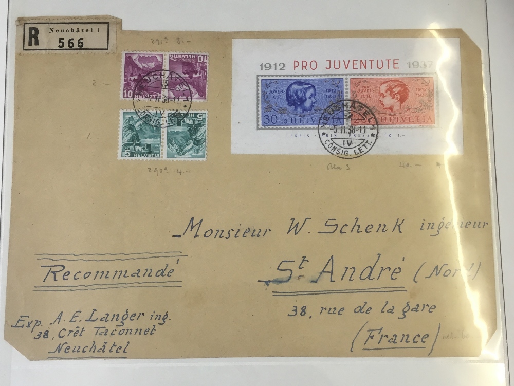 STAMPS POSTAL HISTORY : SWITZERLAND, 193