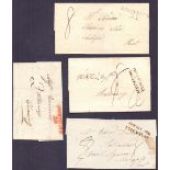 GREAT BRITAIN POSTAL HISTORY : Small batch of pre-stamp Kent Covers,