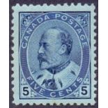 CANADA STAMPS : 1903 5c Indigo,