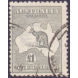 AUSTRALIA STAMPS : 1924 £1 Grey,