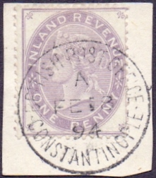 GREAT BRITAIN STAMPS : 1876 1d Purple (Postal Fiscal),