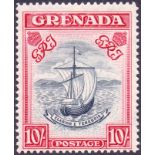 GRENADA STAMPS : 1935 10/- Steel Blue and Bright Carmine,