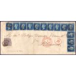 GREAT BRITAIN POSTAL HISTORY : 1857 Long cover to the Director of Police in Hannover from London