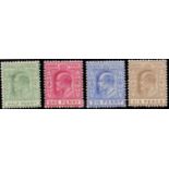 BAHAMAS STAMPS : 1906 mounted mint set of 4 to 6d,