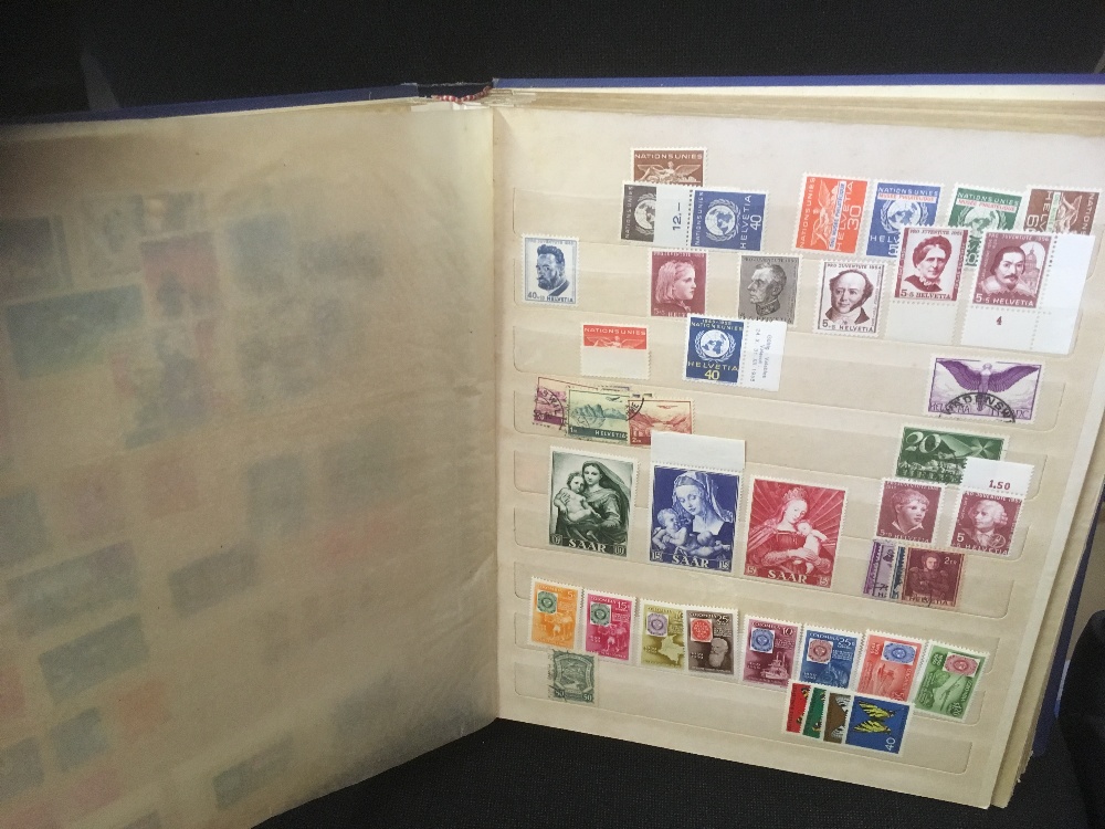 STAMPS : Mixed World accumulation in stock book, worth a look , some better bits noted,