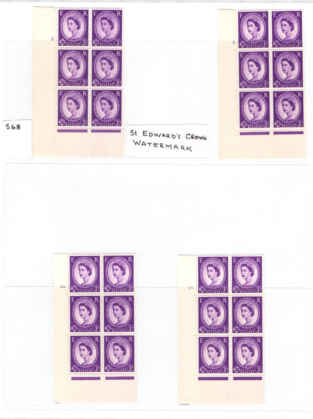 GREAT BRITAIN STAMPS : Wilding Collection, mint cylinder blocks, coils, singles, - Image 7 of 18