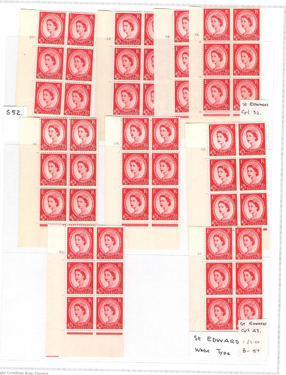 GREAT BRITAIN STAMPS : Wilding Collection, mint cylinder blocks, coils, singles, - Image 6 of 18