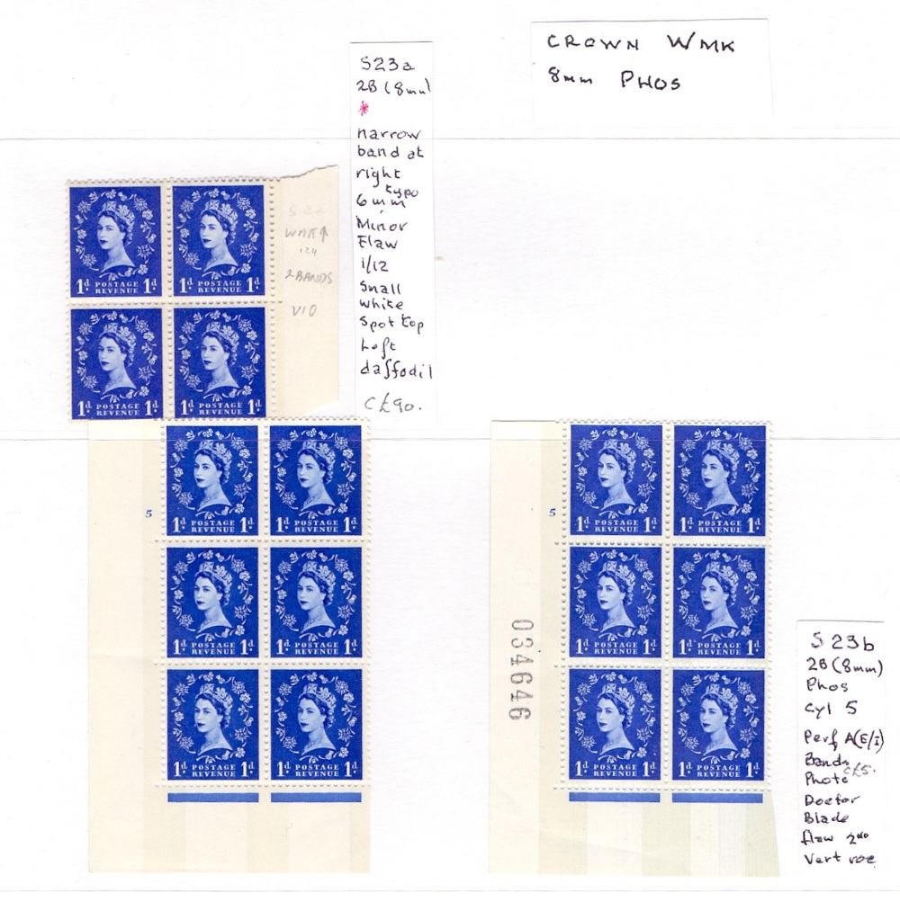 GREAT BRITAIN STAMPS : Wilding Collection, mint cylinder blocks, coils, singles, - Image 15 of 18