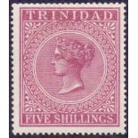 TRISTAN DA CUHNA STAMPS : 1894 5/- Maroon,