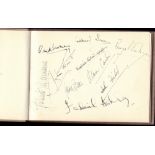 Autograph album from the 1940-50's period mainly signatures of ballet dancers and other stage stars,