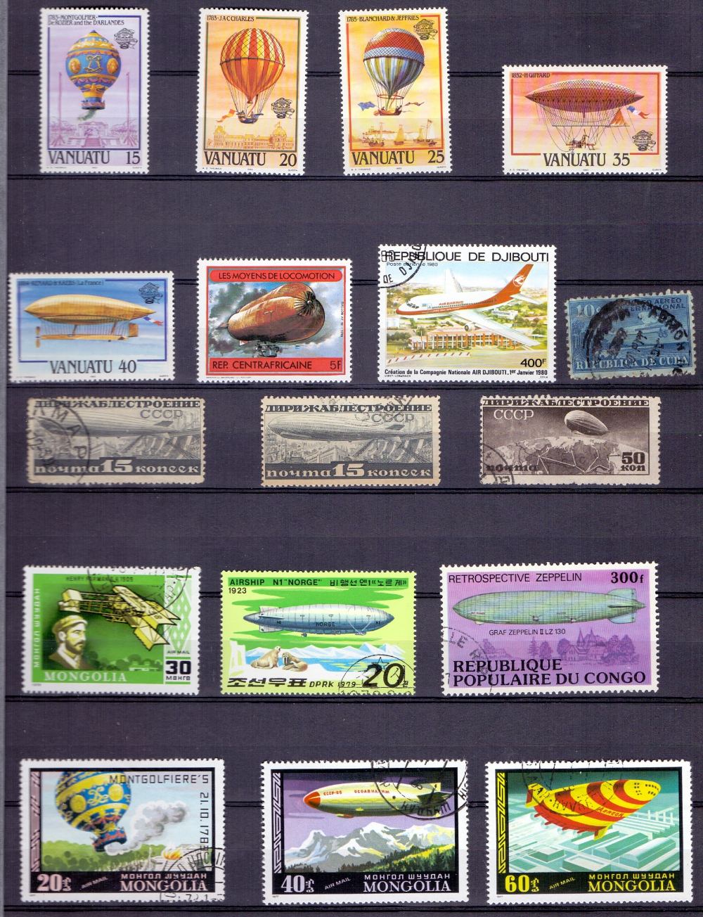 STAMPS : Aircraft and Hot Air Balloons on stamps mint/CTO accumulation in stockbook, Concorde, - Image 3 of 3