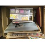 STAMPS : Mixed box of stamps and covers, plus some presentation packs,