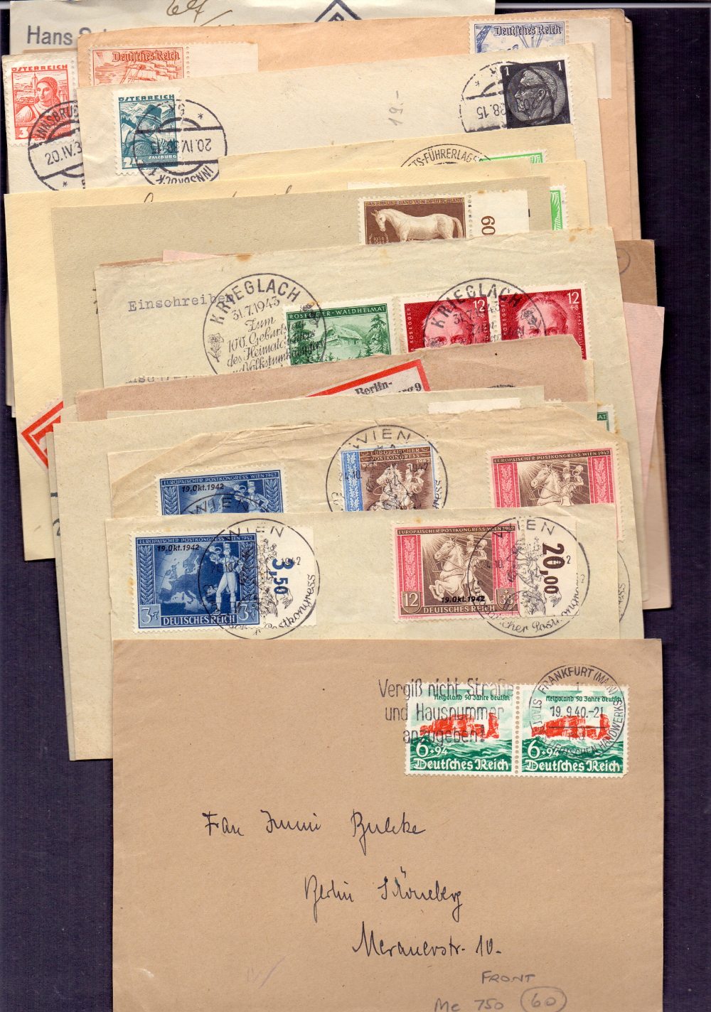 STAMPS POSTAL HISTORY : GERMANY, accumulation of mostly fronts (50+),