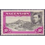 ASCENSION STAMPS : 1938 10/- Black and Bright Purple,