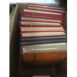 STAMPS : BOX of 12 stock books of World stamps including Great Britain (mainly modern,