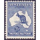 AUSTRALIA STAMPS : 1913 2 1/2d Indigo,