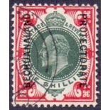 BECHUANALAND STAMPS : 1913 1/- Deep Green and Carmine,