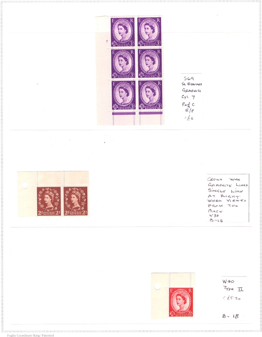 GREAT BRITAIN STAMPS : Wilding Collection, mint cylinder blocks, coils, singles, - Image 8 of 18