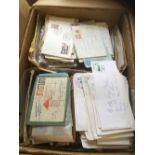 STAMPS POSTAL HISTORY : Large box with 100s of mostly commercial covers,