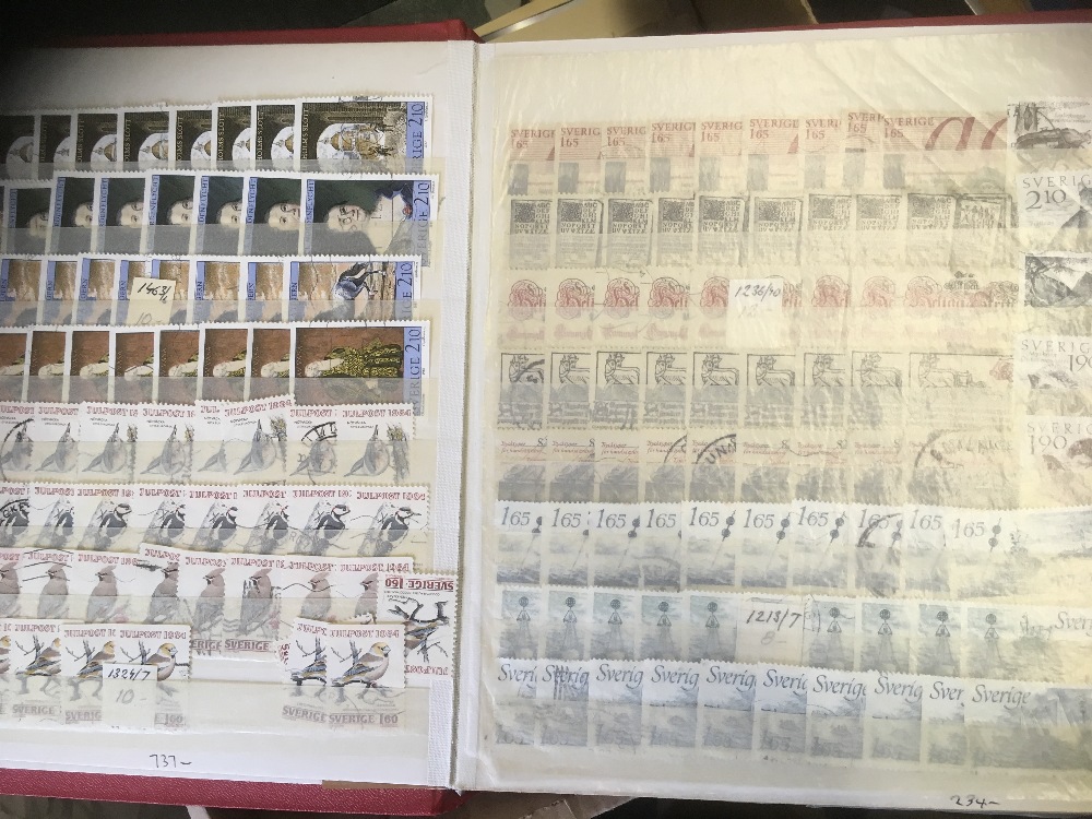 STAMPS : WORLD, various with useful Latvia, Lithuania & Sweden in stockbooks, album pages, - Image 3 of 3