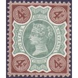 GREAT BRITAIN STAMPS : 1887 4d Green and