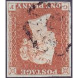 GREAT BRITAIN STAMPS : 1841 Penny Red pl