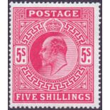 GREAT BRITAIN STAMPS : 1912 5/- Carmine,