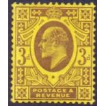 GREAT BRITAIN STAMPS : 1902 3d Dull Purp