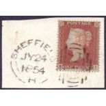 GREAT BRITAIN STAMPS : 1854 1d Red C1 pl